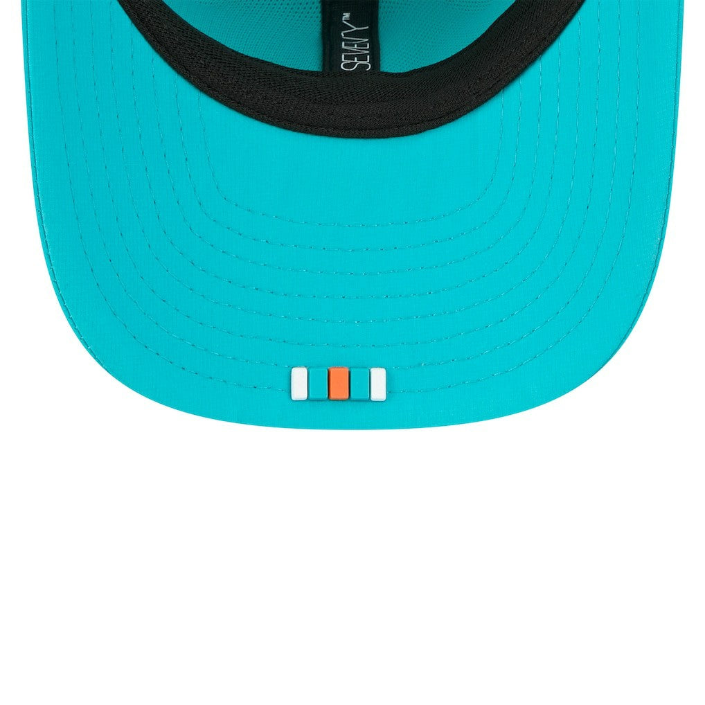 Miami Dolphins New Era 2025 Sideline 9SEVENTY Trucker Adjustable Hat - Aqua - NFL