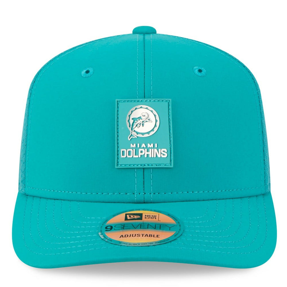 Miami Dolphins New Era 2025 Sideline Throwback 9SEVENTY Trucker Adjustable Hat - Aqua - NFL