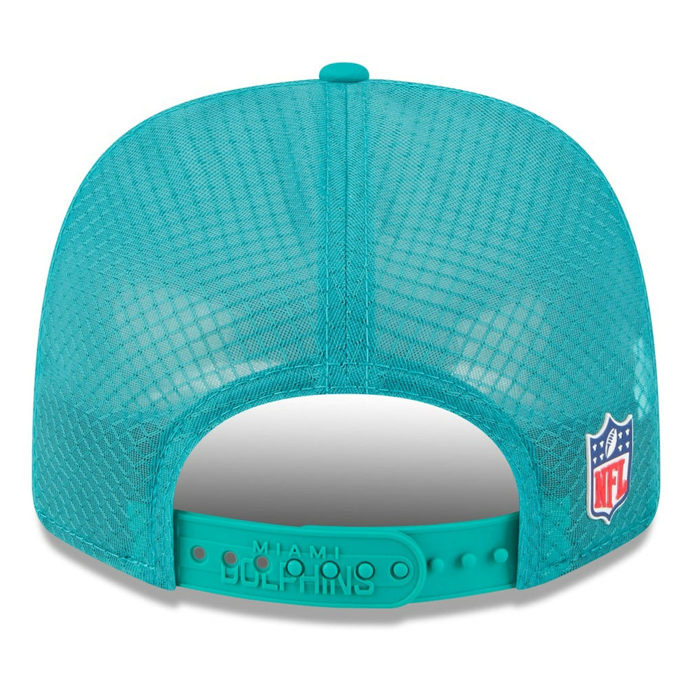 Miami Dolphins New Era 2025 Sideline Throwback 9SEVENTY Trucker Adjustable Hat - Aqua - NFL