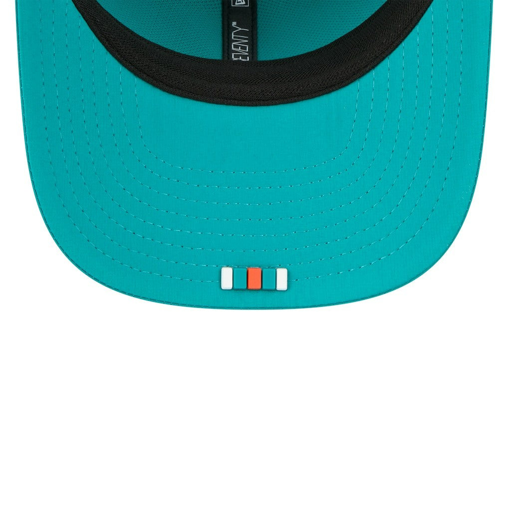 Miami Dolphins New Era 2025 Sideline Throwback 9SEVENTY Trucker Adjustable Hat - Aqua - NFL
