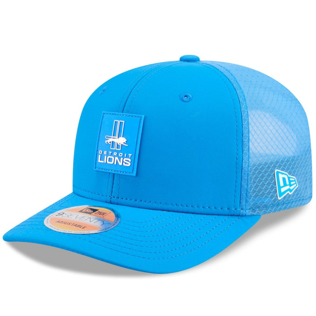 Detroit Lions New Era 2025 Sideline Throwback 9SEVENTY Trucker Adjustable Hat - Blue - NFL