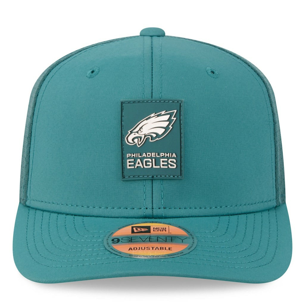 Philadelphia Eagles New Era 2025 Sideline 9SEVENTY Trucker Adjustable Hat - Green - NFL