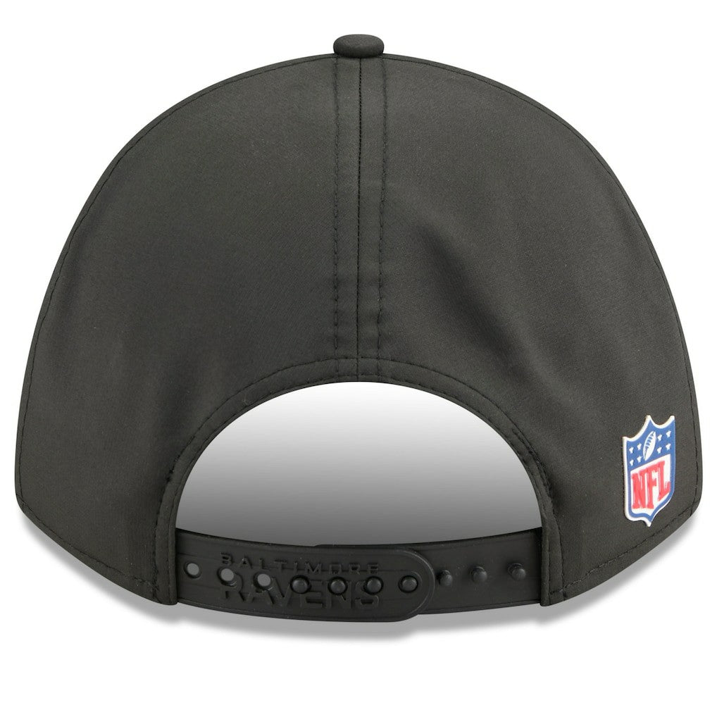 Baltimore Ravens New Era 2025 Sideline M-Crown 9FORTY Adjustable Hat - Black - NFL