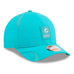 Miami Dolphins New Era 2025 Sideline M-Crown 9FORTY Adjustable Hat - Aqua - NFL