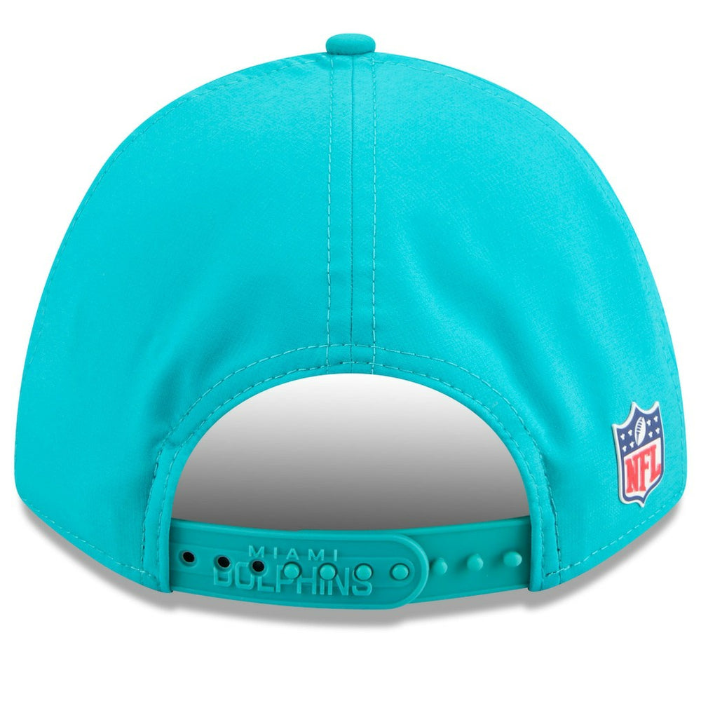 Miami Dolphins New Era 2025 Sideline M-Crown 9FORTY Adjustable Hat - Aqua - NFL