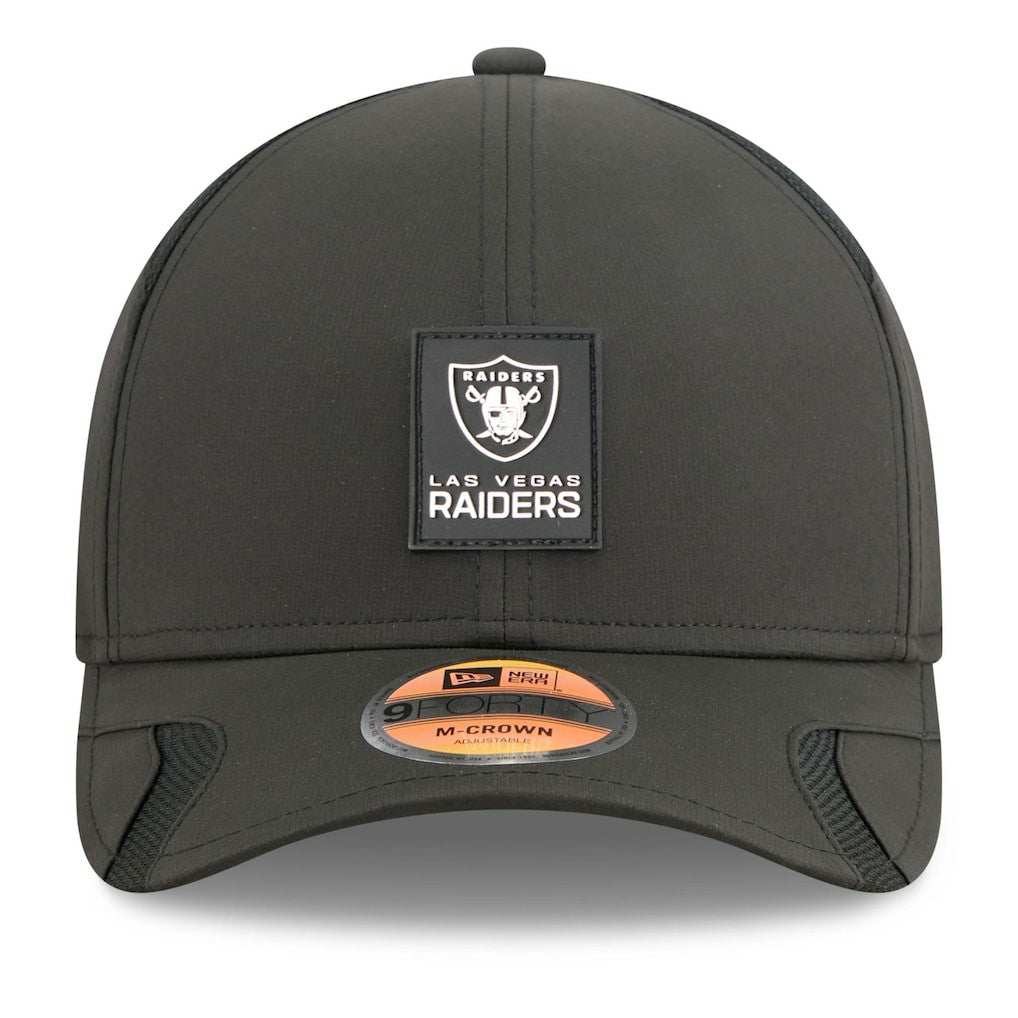 Las Vegas Raiders New Era 2025 Sideline M-Crown 9FORTY Adjustable Hat - Black - NFL