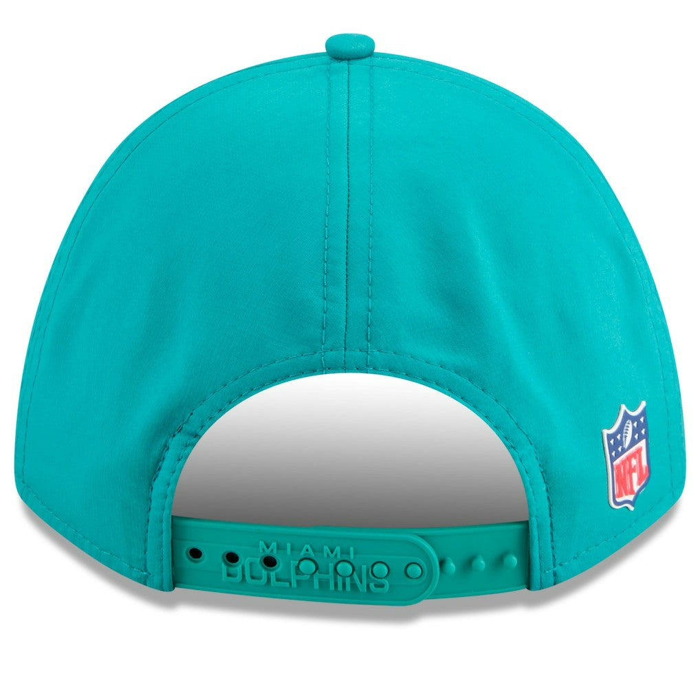 Miami Dolphins New Era 2025 Sideline Throwback M-Crown 9FORTY Adjustable Hat - Aqua - NFL