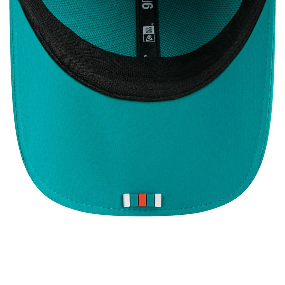 Miami Dolphins New Era 2025 Sideline Throwback M-Crown 9FORTY Adjustable Hat - Aqua - NFL