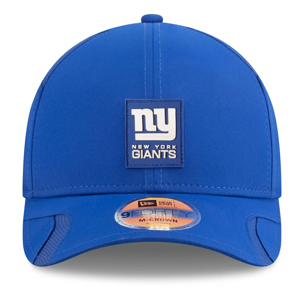 New York Giants New Era 2025 Sideline M-Crown 9FORTY Adjustable Hat - Royal - NFL