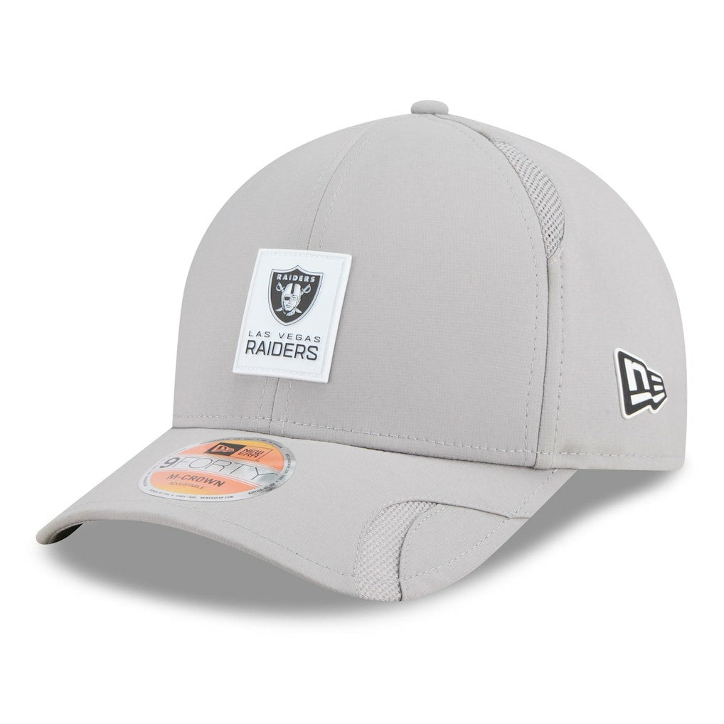 Las Vegas Raiders New Era 2025 Sideline M-Crown 9FORTY Adjustable Hat - Gray - NFL
