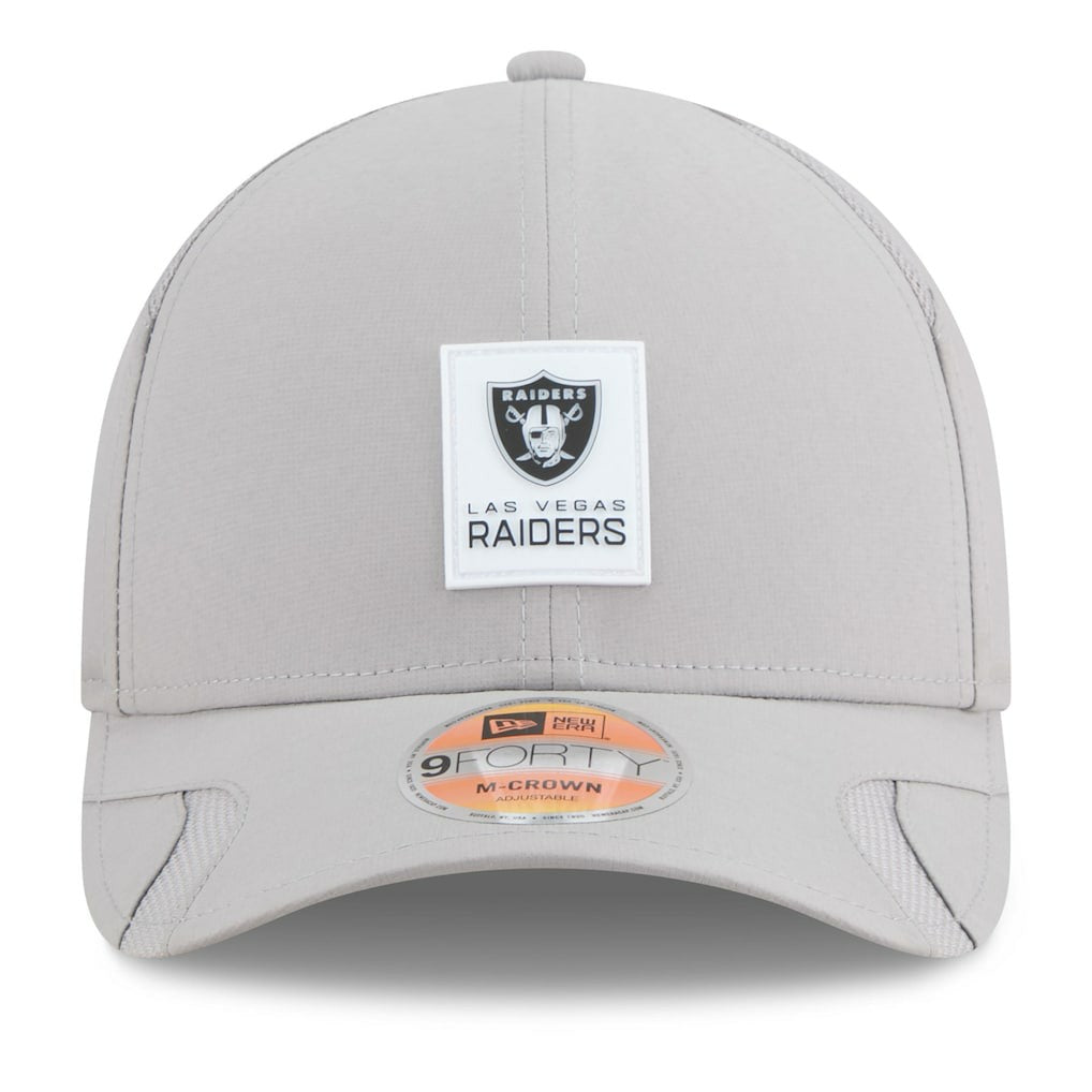 Las Vegas Raiders New Era 2025 Sideline M-Crown 9FORTY Adjustable Hat - Gray - NFL