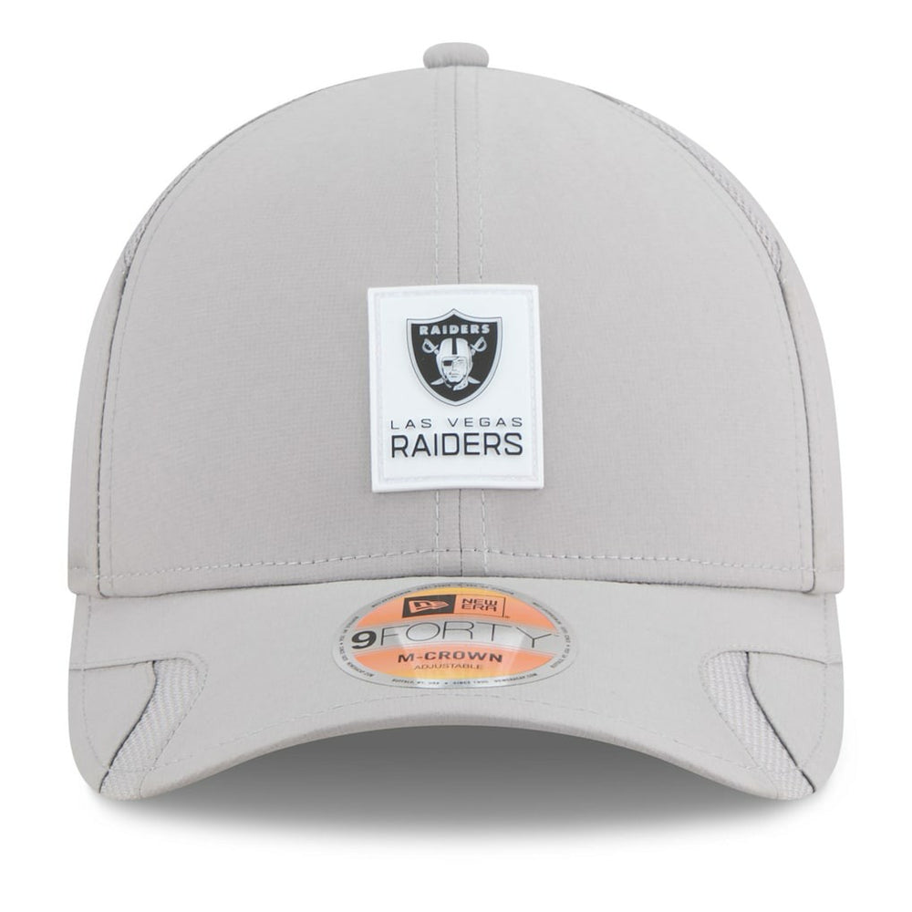 Las Vegas Raiders New Era 2025 Sideline M-Crown 9FORTY Adjustable Hat - Gray - NFL