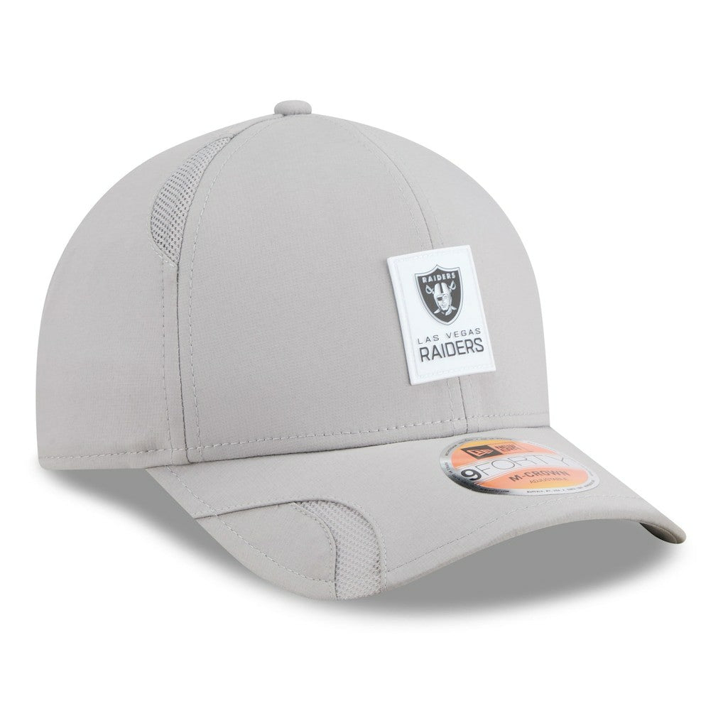 Las Vegas Raiders New Era 2025 Sideline M-Crown 9FORTY Adjustable Hat - Gray - NFL