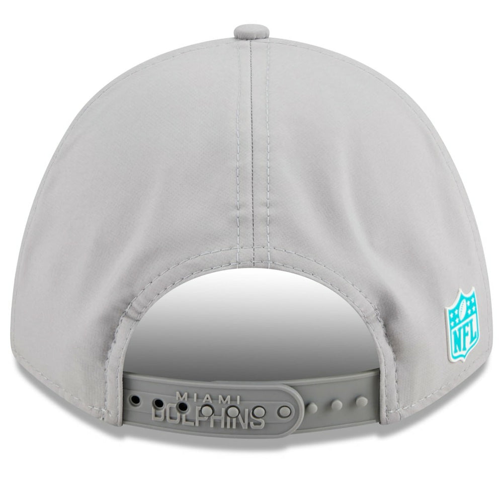 Miami Dolphins New Era 2025 Sideline M-Crown 9FORTY Adjustable Hat - Gray - NFL