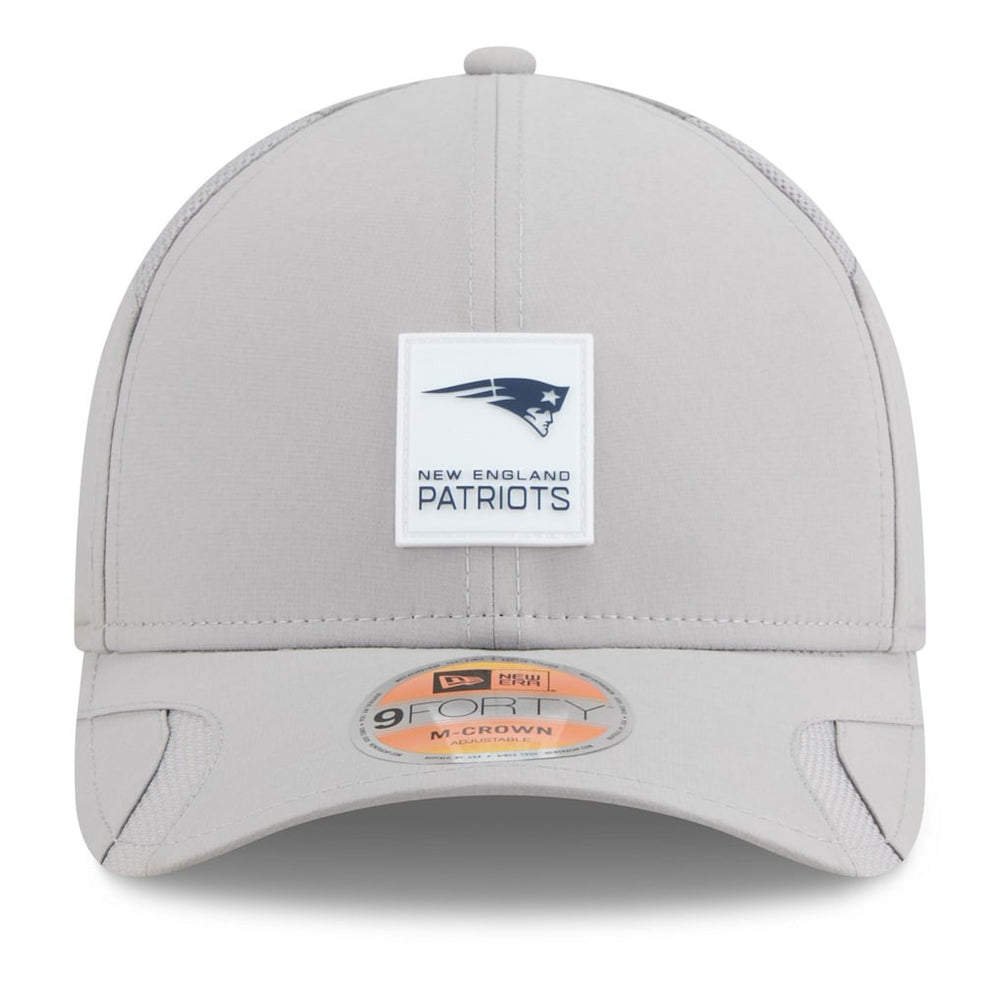 New England Patriots New Era 2025 Sideline M-Crown 9FORTY Adjustable Hat - Gray - NFL