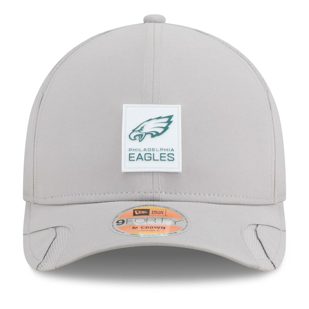 Philadelphia Eagles New Era 2025 Sideline M-Crown 9FORTY Adjustable Hat - Gray - NFL