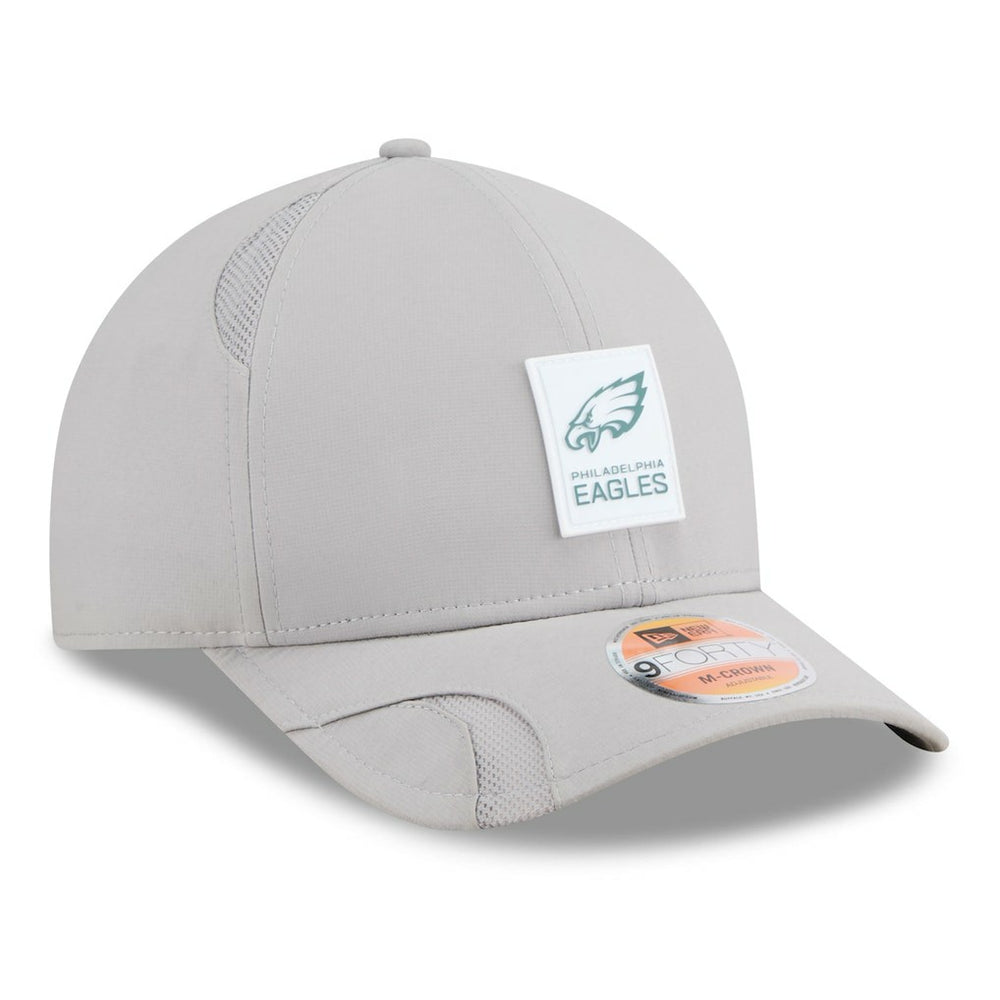 Philadelphia Eagles New Era 2025 Sideline M-Crown 9FORTY Adjustable Hat - Gray - NFL
