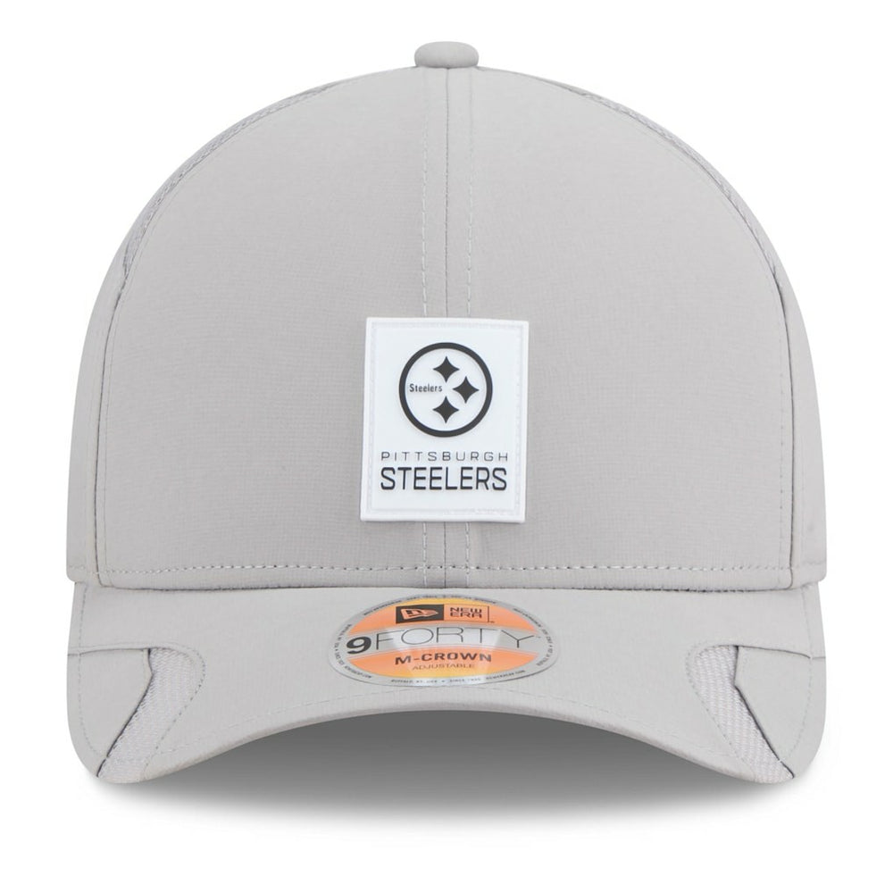 Pittsburgh Steelers New Era 2025 Sideline M-Crown 9FORTY Adjustable Hat - Gray - NFL