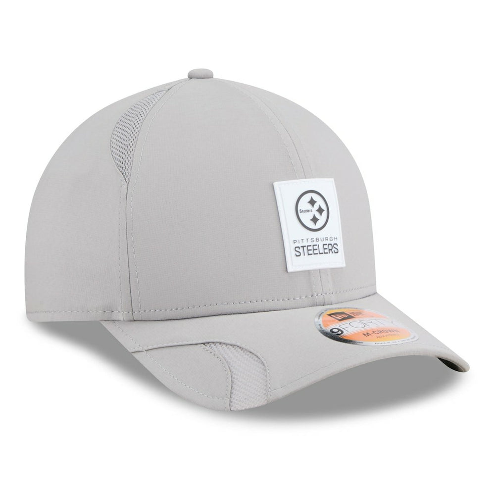 Pittsburgh Steelers New Era 2025 Sideline M-Crown 9FORTY Adjustable Hat - Gray - NFL