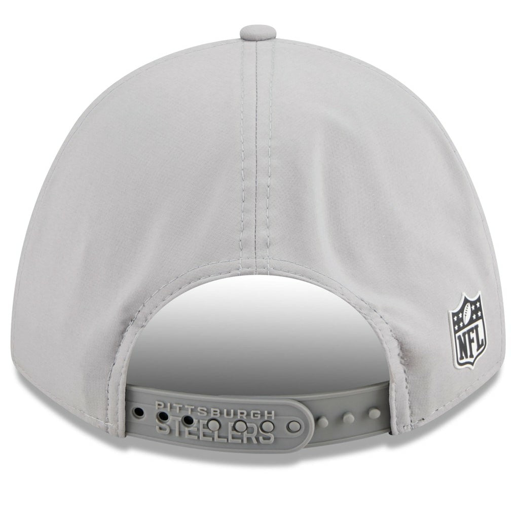 Pittsburgh Steelers New Era 2025 Sideline M-Crown 9FORTY Adjustable Hat - Gray - NFL
