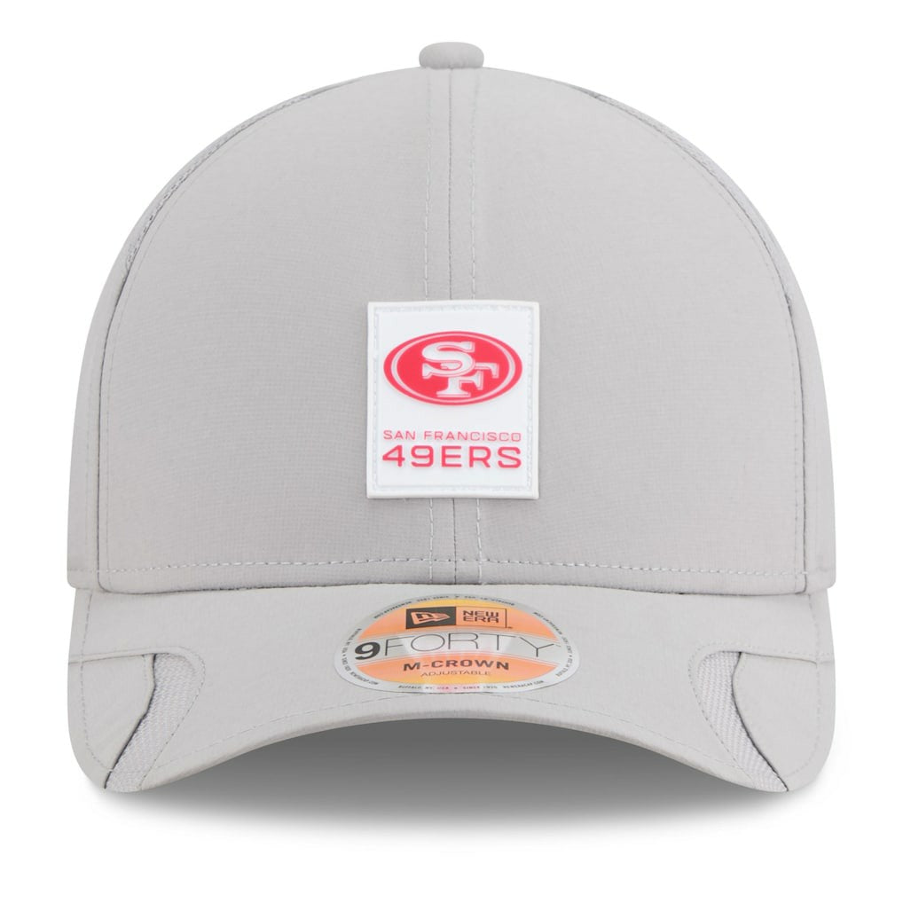 San Francisco 49ers New Era 2025 Sideline M-Crown 9FORTY Adjustable Hat - Gray - NFL