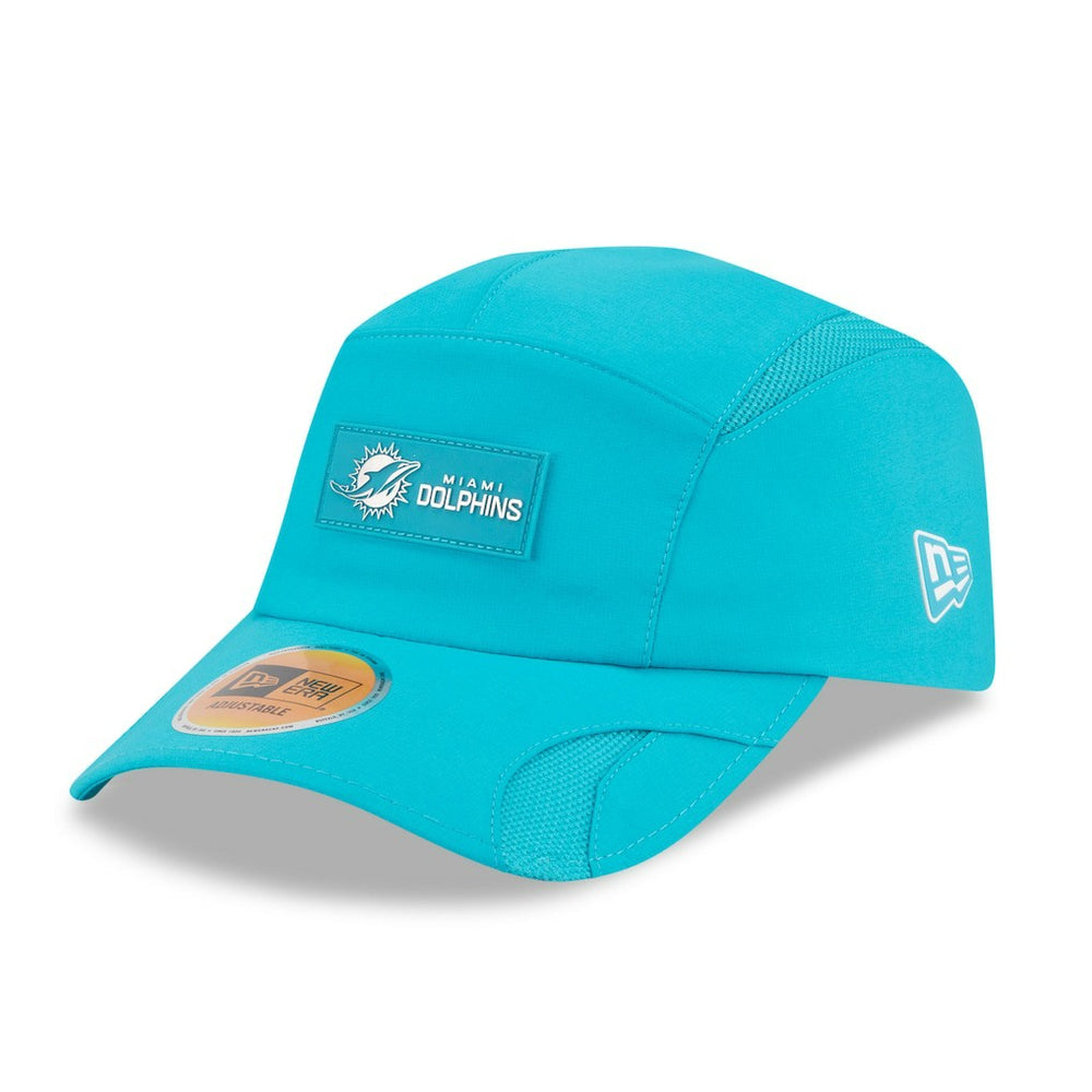 Miami Dolphins New Era 2025 Sideline Runner Adjustable Hat - Aqua - NFL