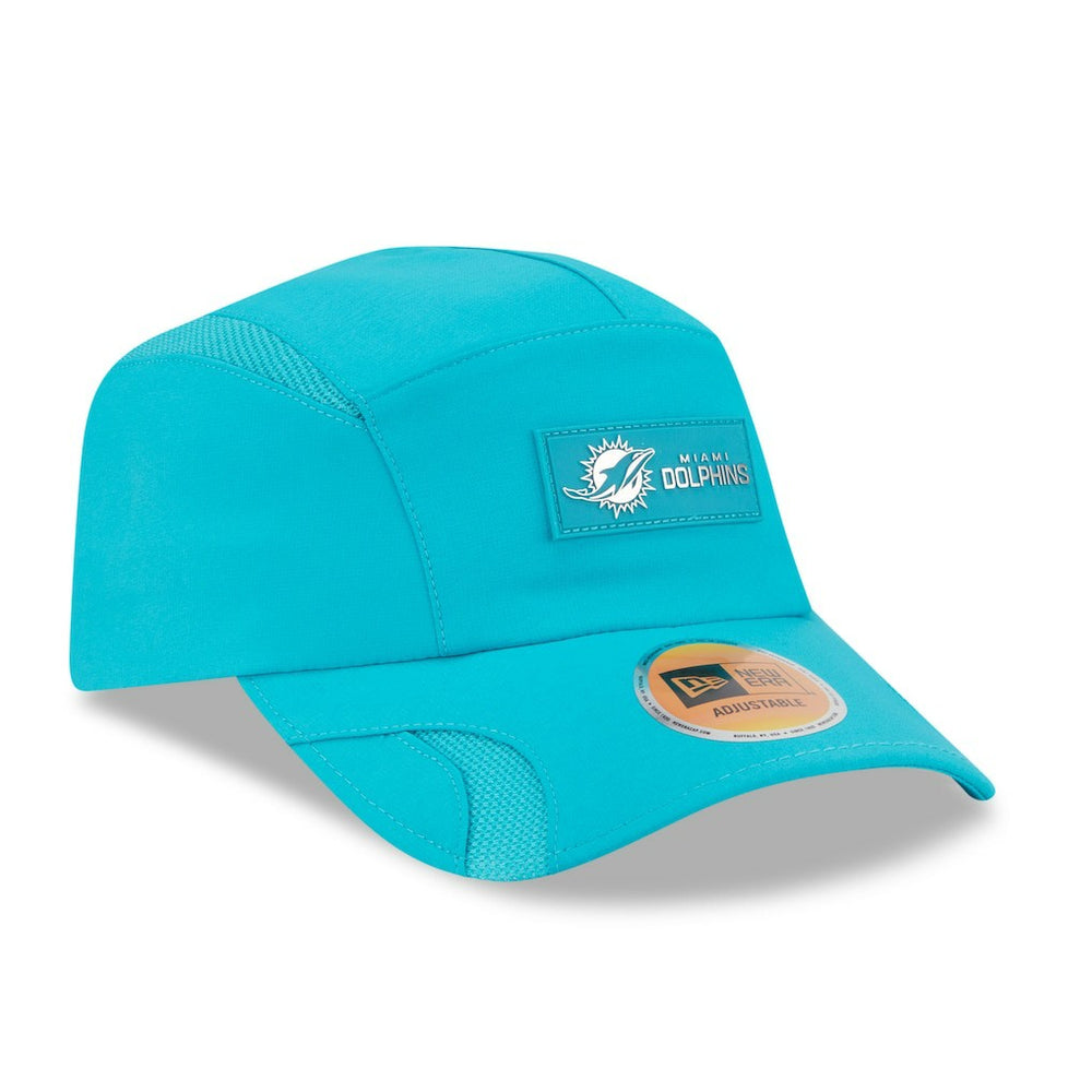 Miami Dolphins New Era 2025 Sideline Runner Adjustable Hat - Aqua - NFL