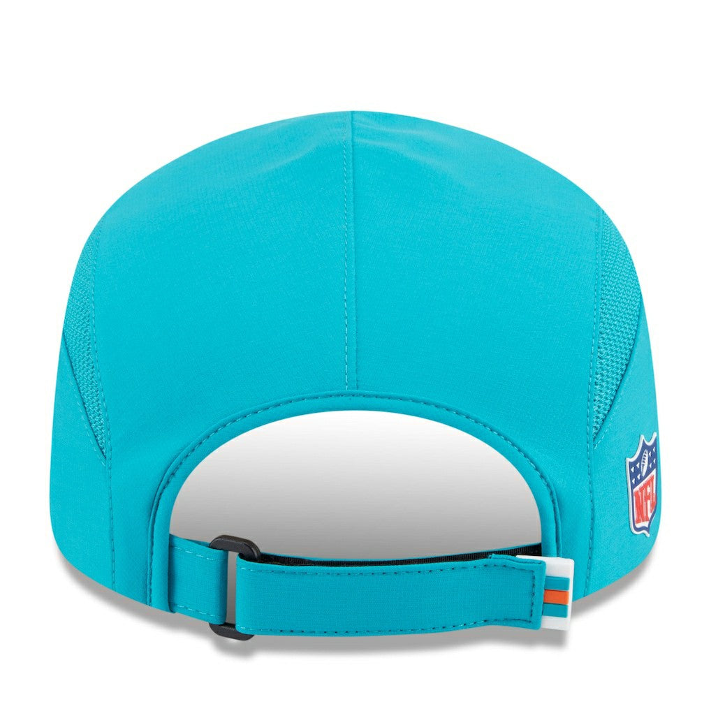 Miami Dolphins New Era 2025 Sideline Runner Adjustable Hat - Aqua - NFL