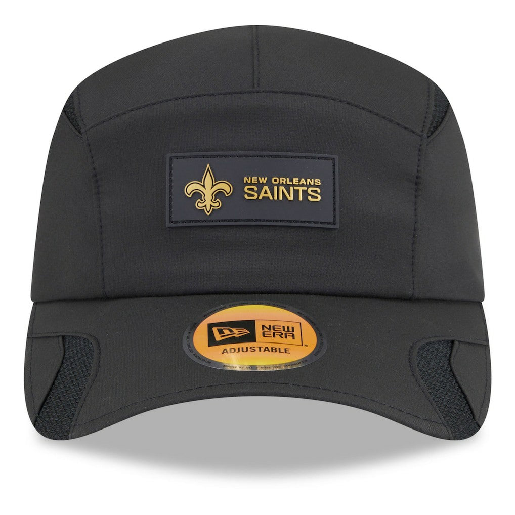 New Orleans Saints New Era 2025 Sideline Runner Adjustable Hat - Black - NFL