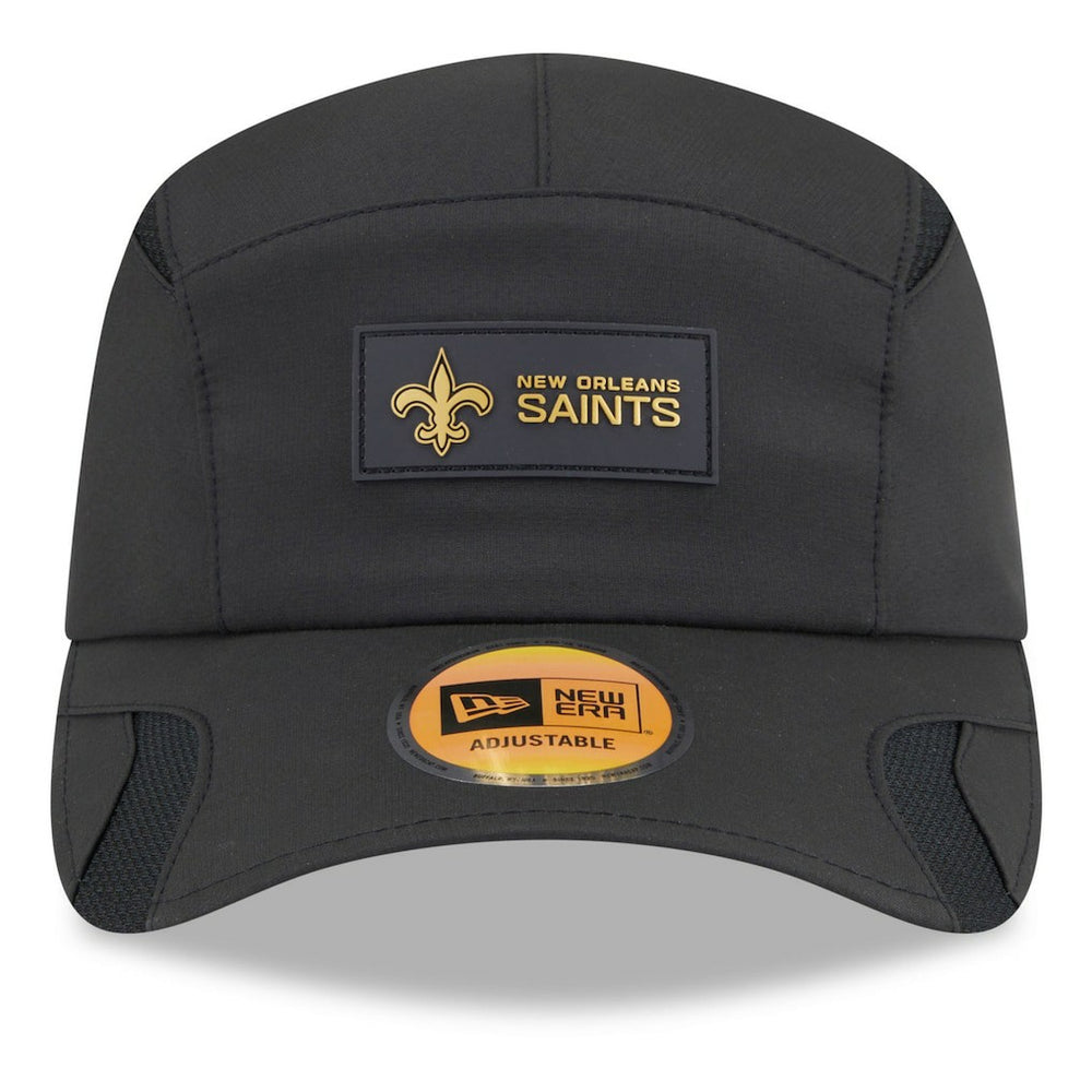 New Orleans Saints New Era 2025 Sideline Runner Adjustable Hat - Black - NFL