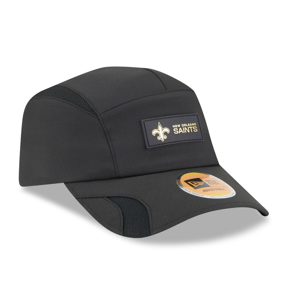 New Orleans Saints New Era 2025 Sideline Runner Adjustable Hat - Black - NFL
