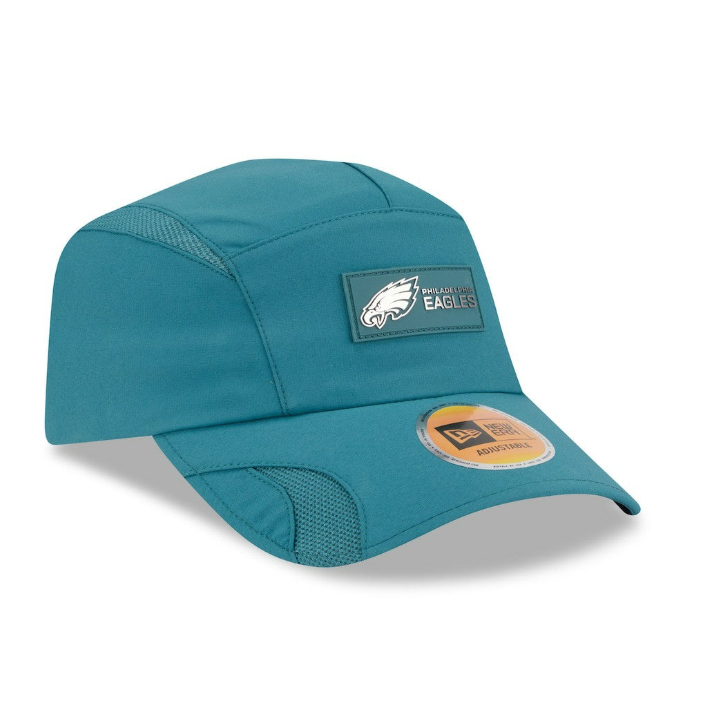 Philadelphia Eagles New Era 2025 Sideline Runner Adjustable Hat - Midnight Green - NFL