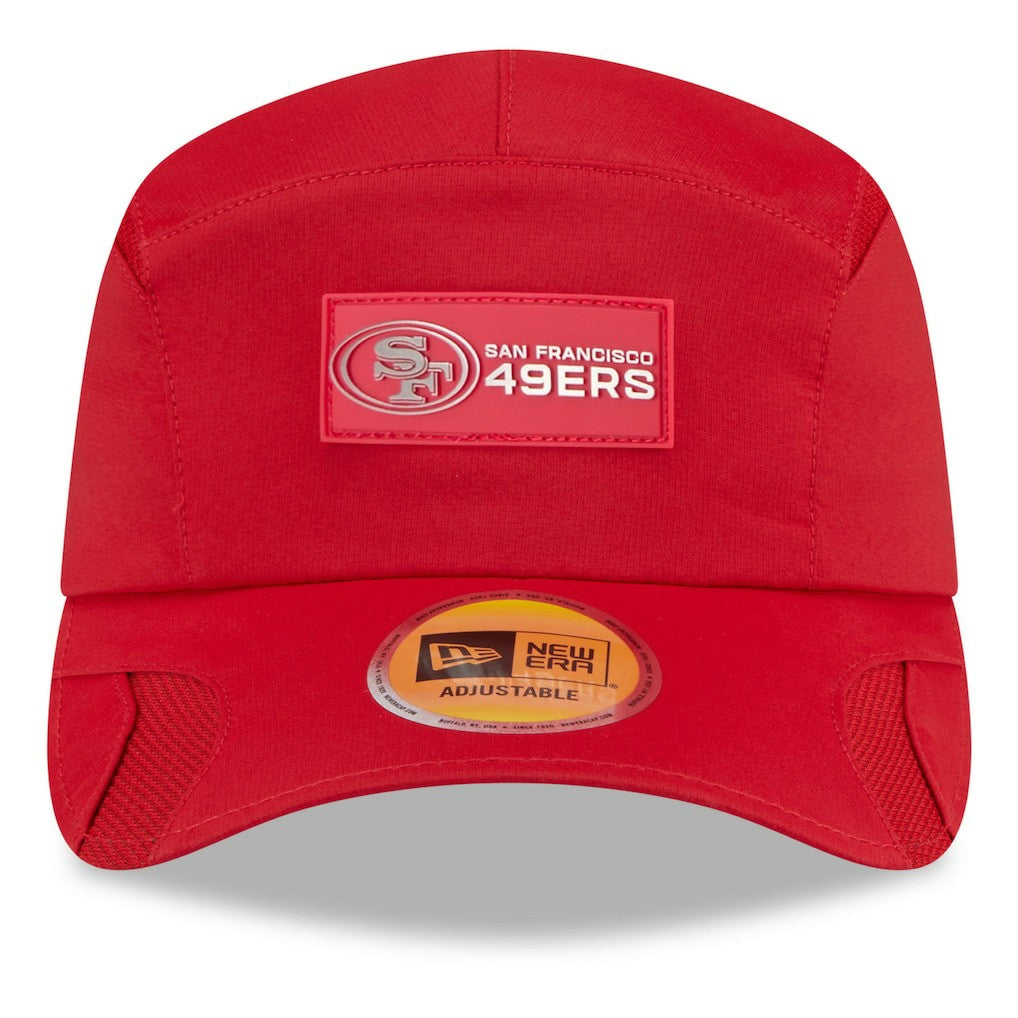 San Francisco 49ers New Era 2025 Sideline Runner Adjustable Hat - Scarlet - NFL