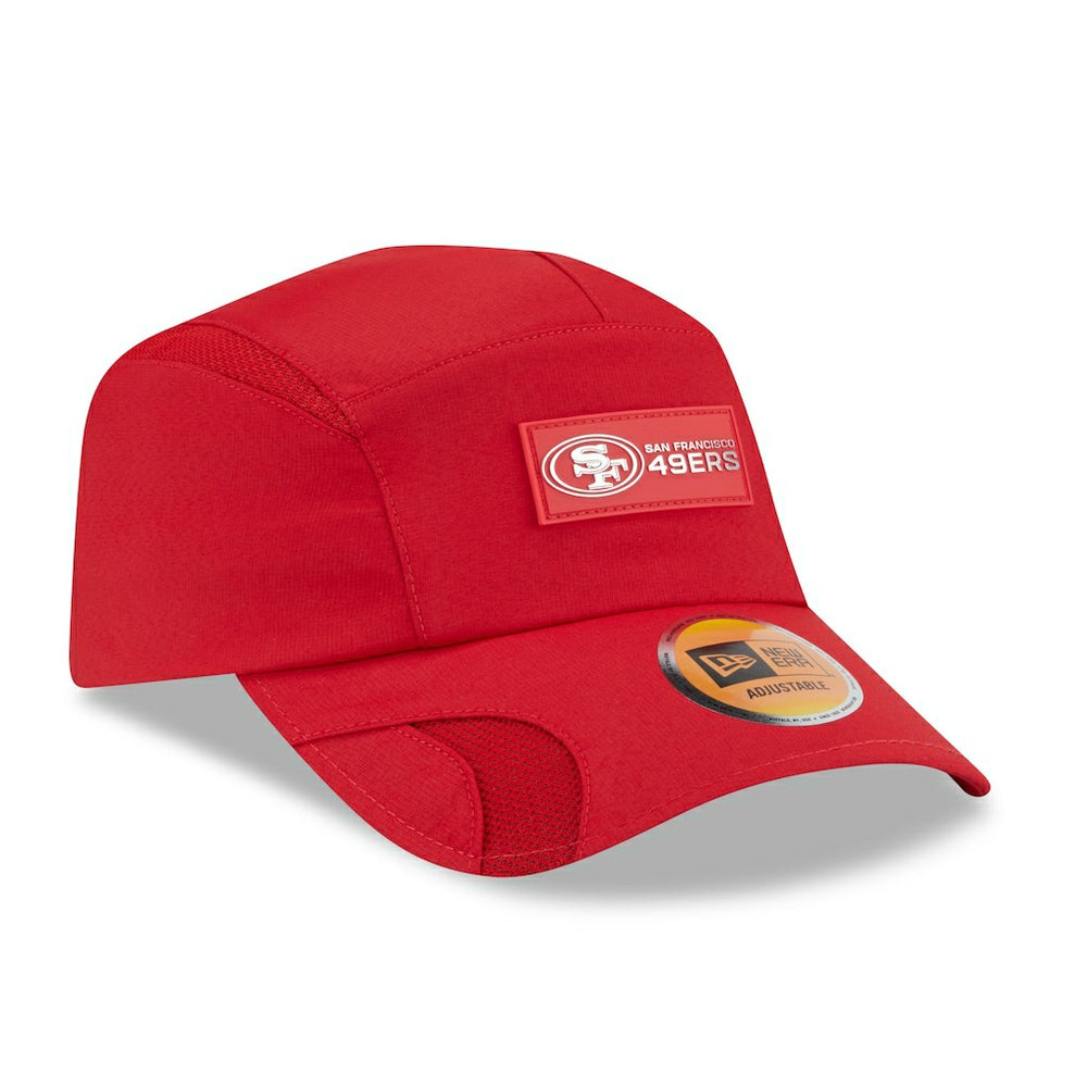 San Francisco 49ers New Era 2025 Sideline Runner Adjustable Hat - Scarlet - NFL
