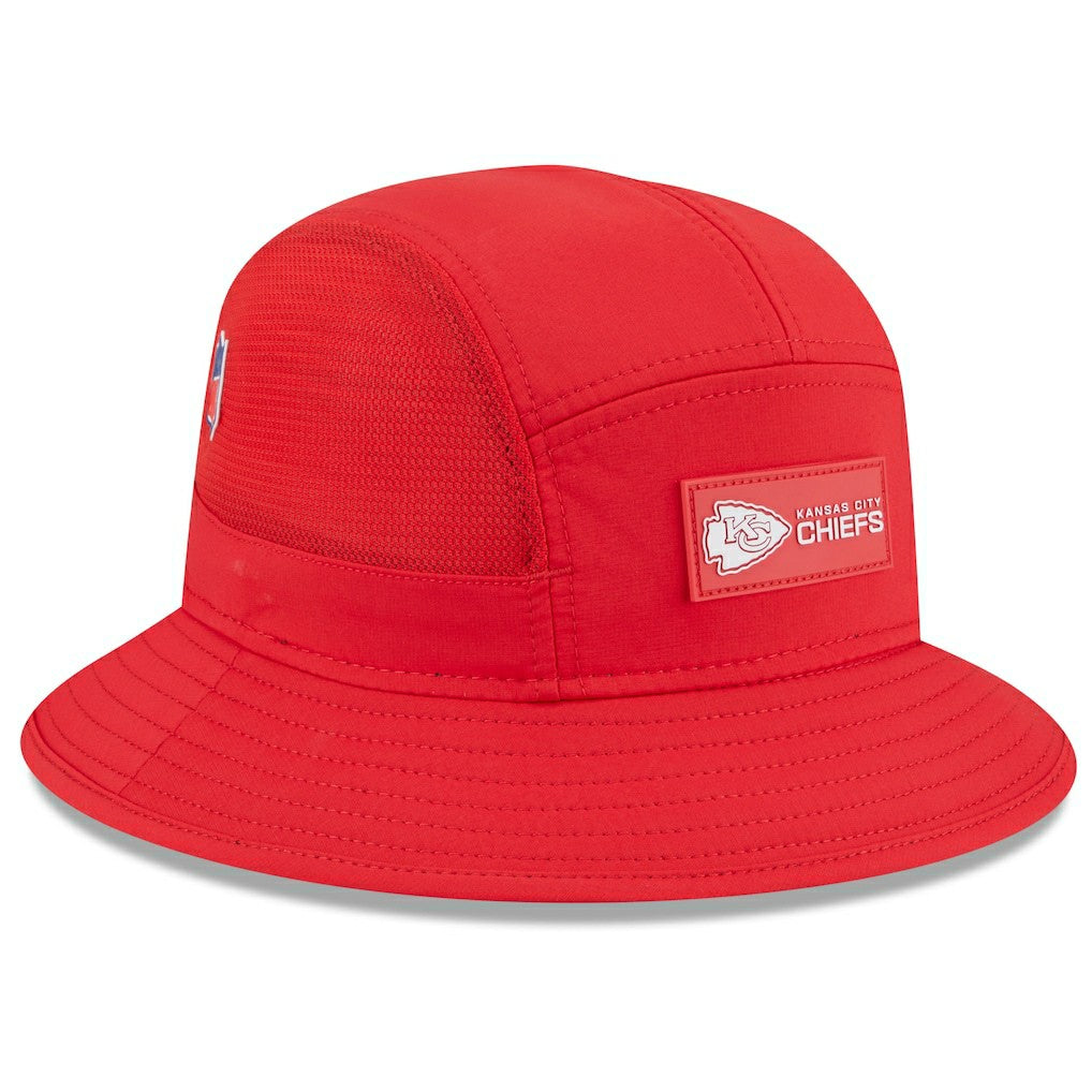 Kansas City Chiefs New Era 2025 Sideline Bucket Hat - Red - NFL