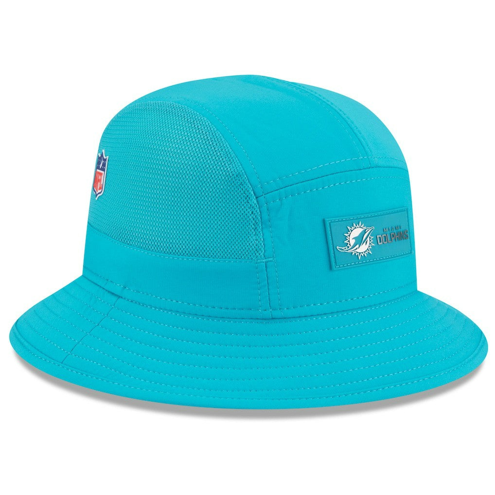 Miami Dolphins New Era 2025 Sideline Bucket Hat - Aqua - NFL