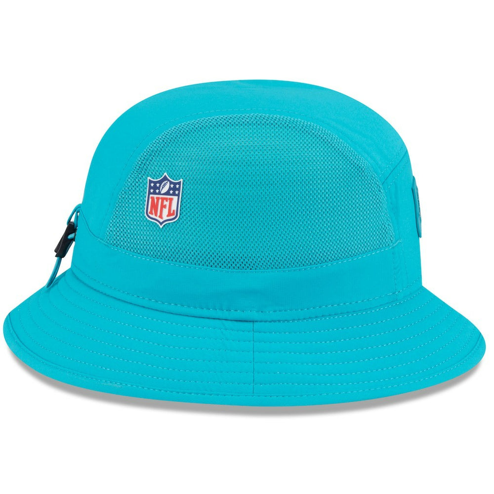 Miami Dolphins New Era 2025 Sideline Bucket Hat - Aqua - NFL