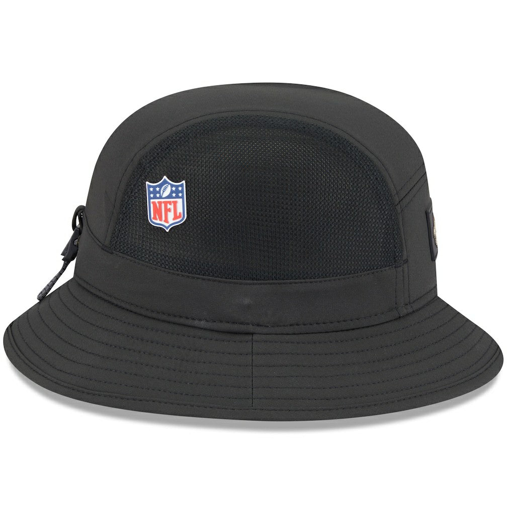 New Orleans Saints New Era 2025 Sideline Bucket Hat - Black - NFL