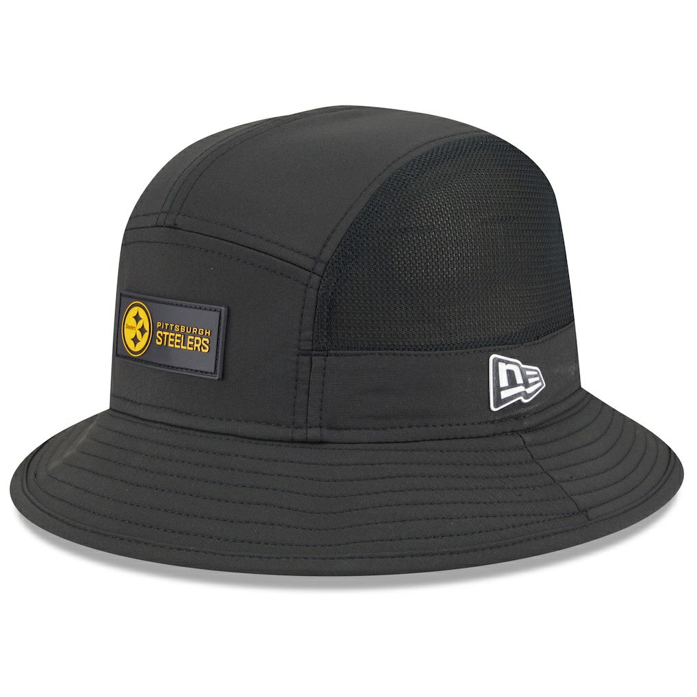 Pittsburgh Steelers New Era 2025 Sideline Bucket Hat - Black - NFL