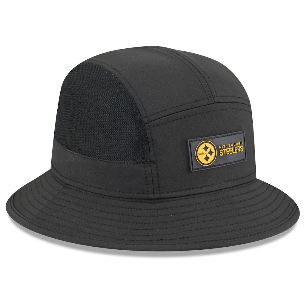Pittsburgh Steelers New Era 2025 Sideline Bucket Hat - Black - NFL