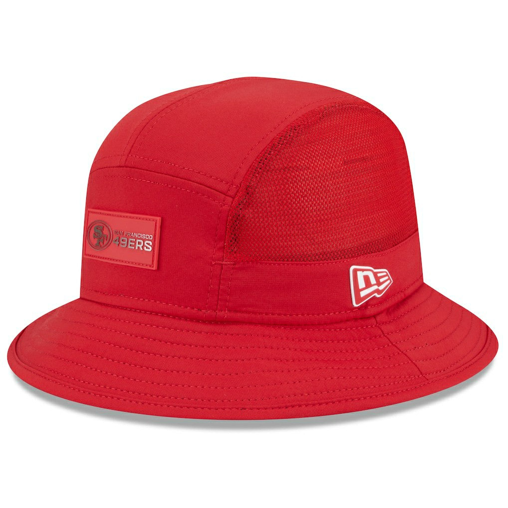 San Francisco 49ers New Era 2025 Sideline Bucket Hat - Scarlet - NFL