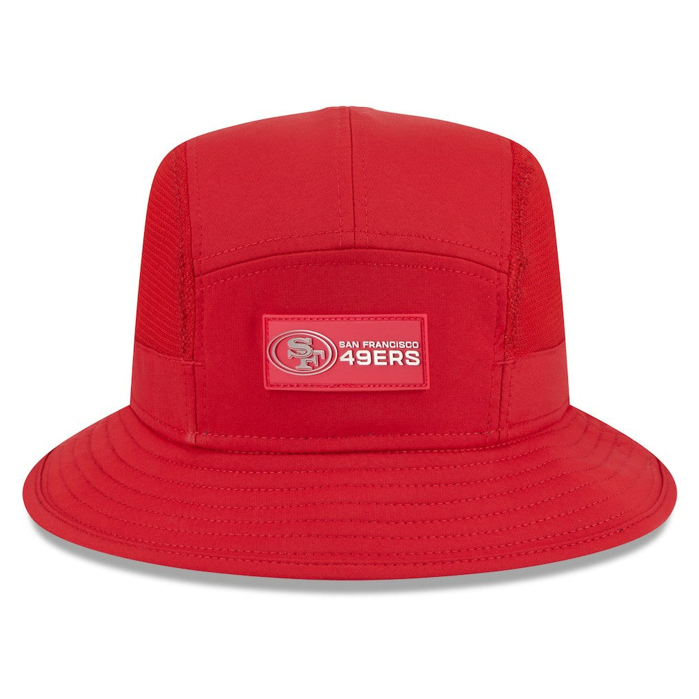 San Francisco 49ers New Era 2025 Sideline Bucket Hat - Scarlet - NFL