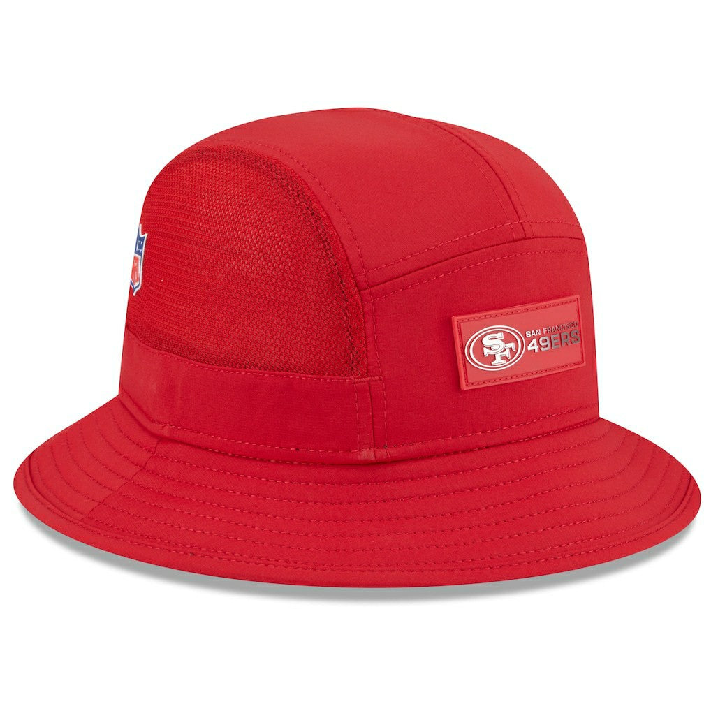 San Francisco 49ers New Era 2025 Sideline Bucket Hat - Scarlet - NFL