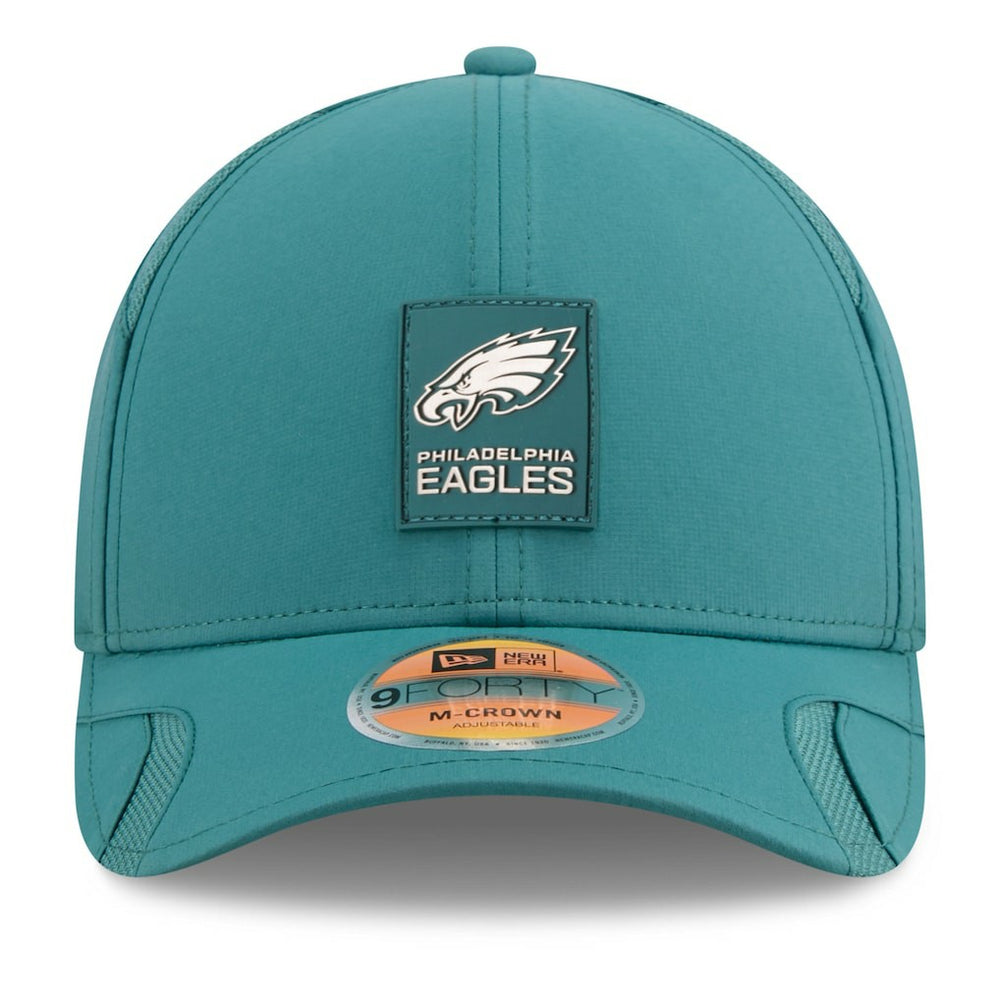 Philadelphia Eagles New Era Youth 2025 Sideline M-Crown 9FORTY Adjustable Hat - Midnight Green - NFL