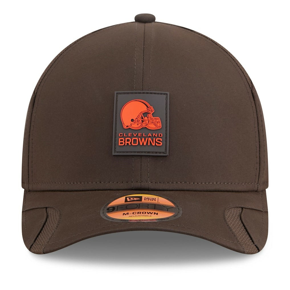 Cleveland Browns New Era Youth 2025 Sideline 9FORTY Adjustable Hat - Brown - NFL