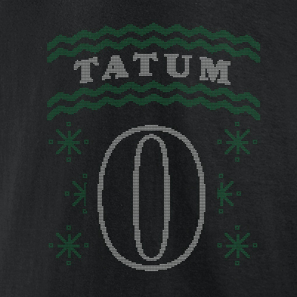 Jayson Tatum Boston Celtics Ugly Sweater Name & Number T-Shirt Black
