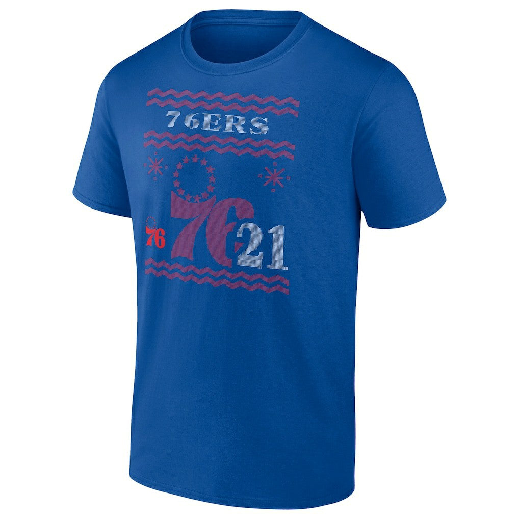 Joel Embiid Philadelphia 76ers Ugly Sweater Name & Number T-Shirt Royal