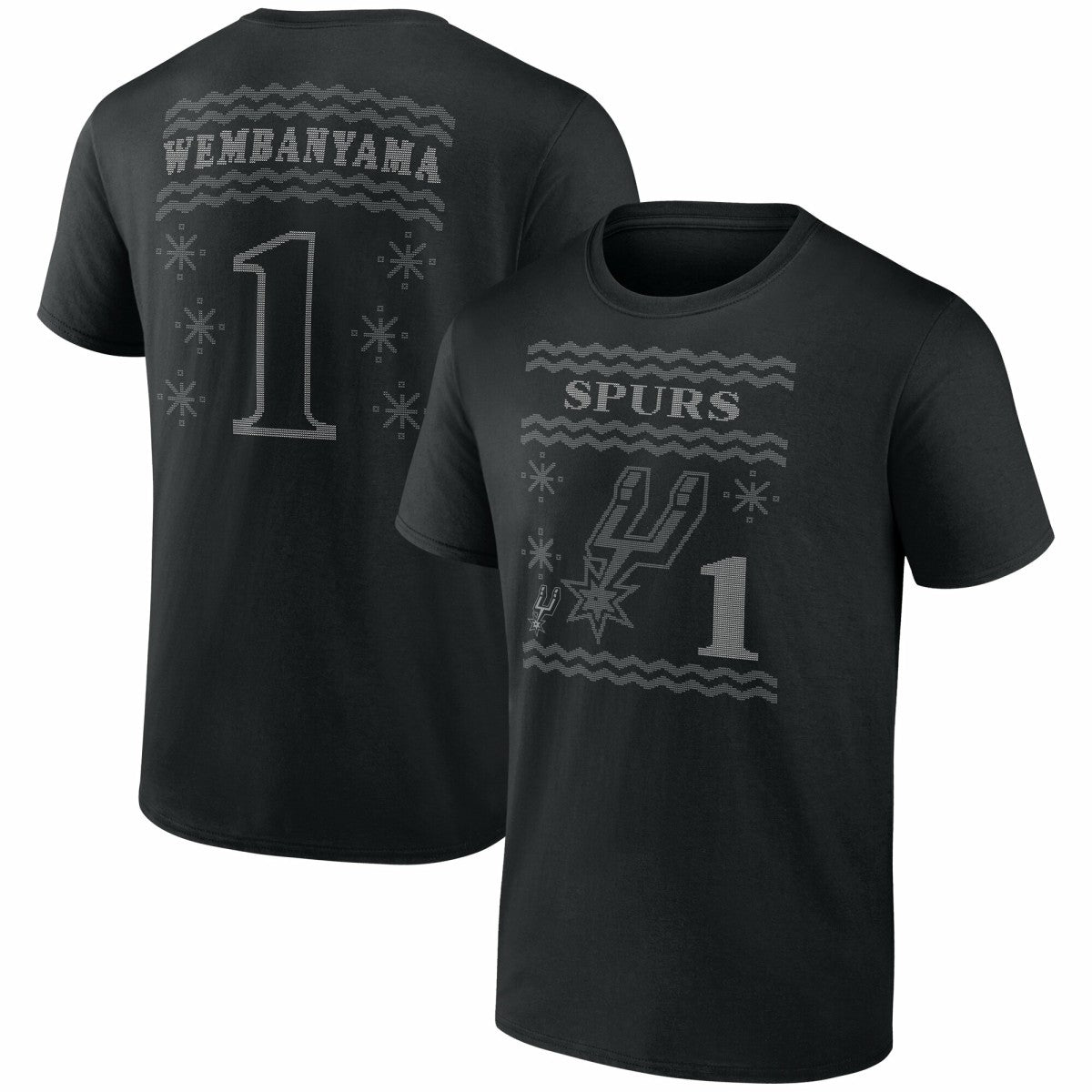 Victor Wembanyama San Antonio Spurs Ugly Sweater Name & Number T-Shirt Black