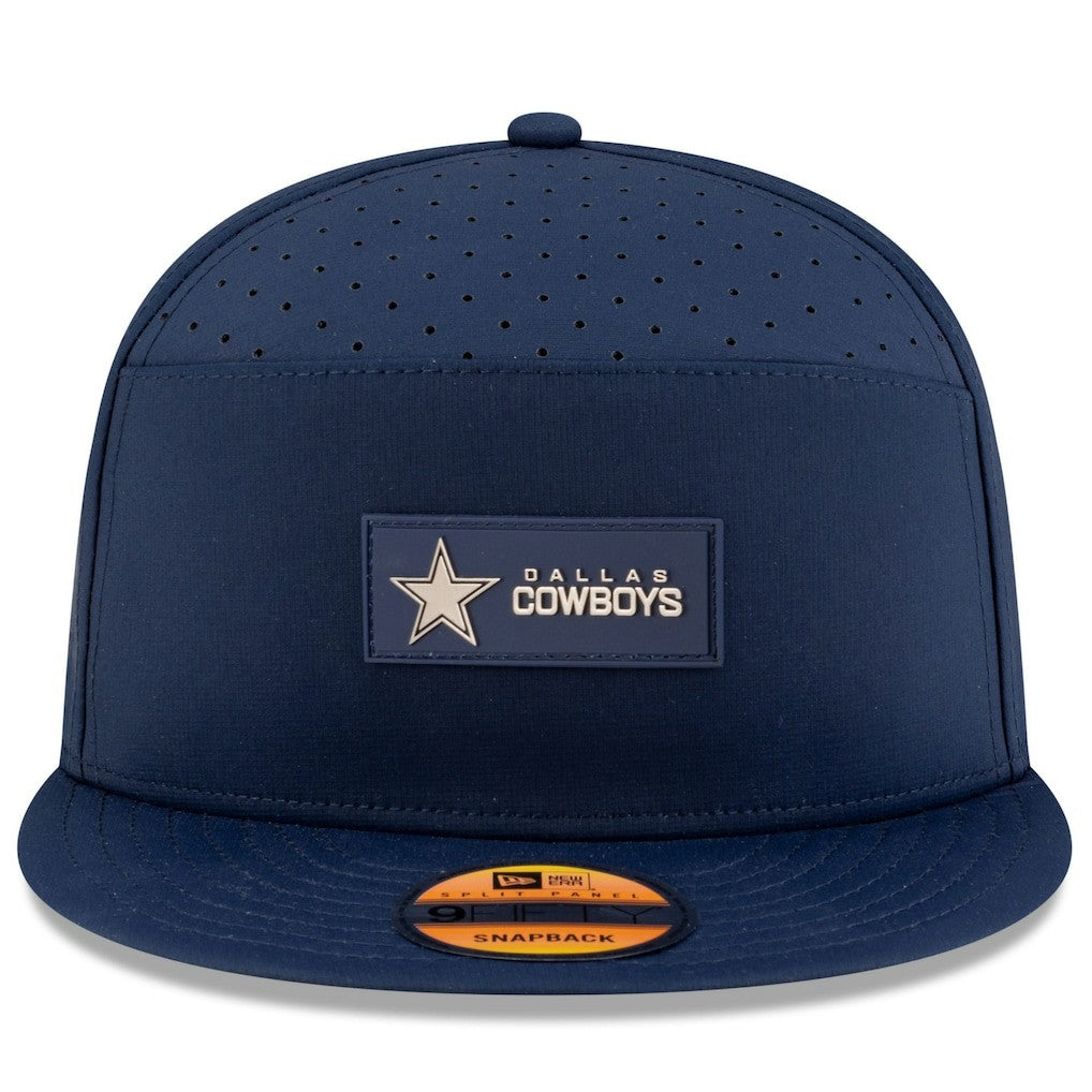 Dallas Cowboys New Era 2025 Sideline Split Panel 9FIFTY Snapback Hat - Navy - NFL