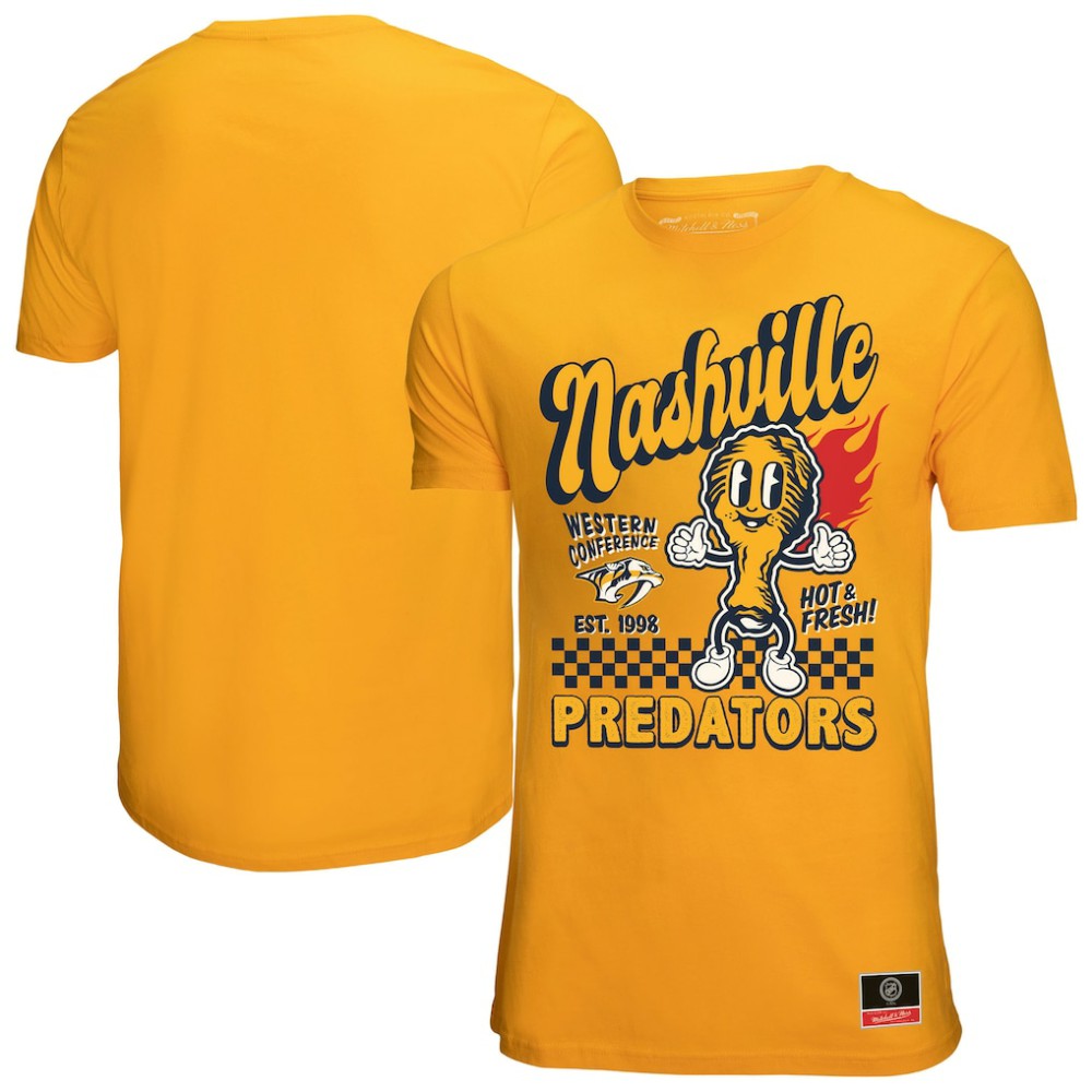 Nashville Predators Mitchell & Ness Local Food T-Shirt - Gold | NHL discount